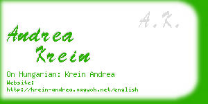 andrea krein business card